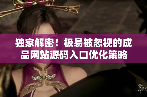 独家解密！极易被忽视的成品网站源码入口优化策略