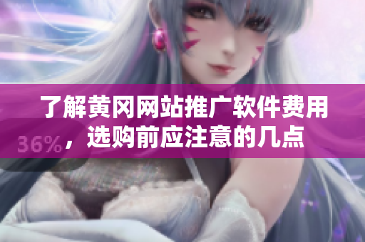 了解黄冈网站推广软件费用，选购前应注意的几点