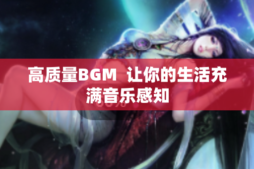 高质量BGM  让你的生活充满音乐感知