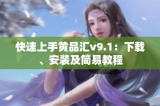 快速上手黄品汇v9.1：下载、安装及简易教程