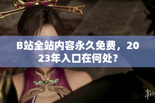 B站全站内容永久免费，2023年入口在何处？