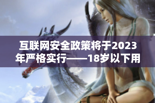 互联网安全政策将于2023年严格实行——18岁以下用户禁止访问