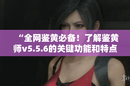 “全网鉴黄必备！了解鉴黄师v5.5.6的关键功能和特点”