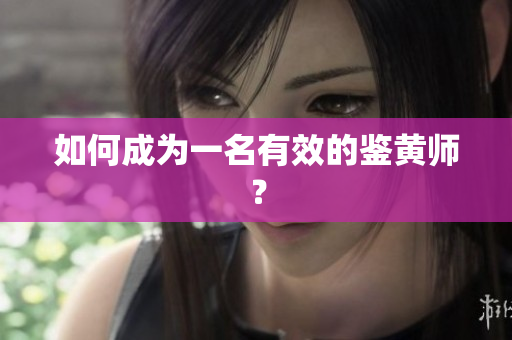如何成为一名有效的鉴黄师？