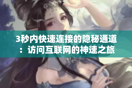 3秒内快速连接的隐秘通道：访问互联网的神速之旅