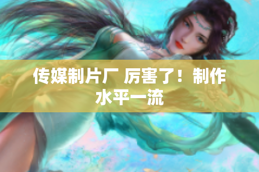 传媒制片厂 厉害了！制作水平一流