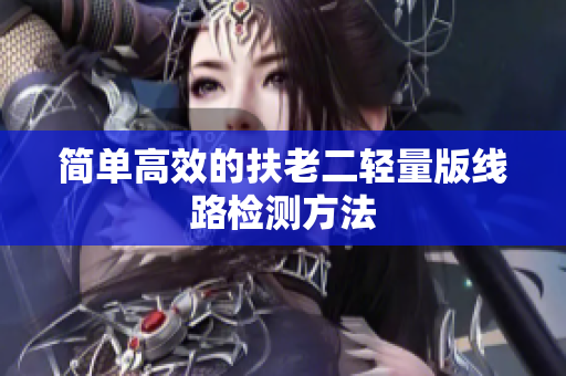 简单高效的扶老二轻量版线路检测方法