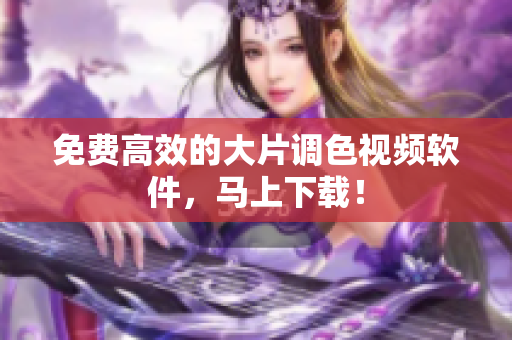 免费高效的大片调色视频软件，马上下载！