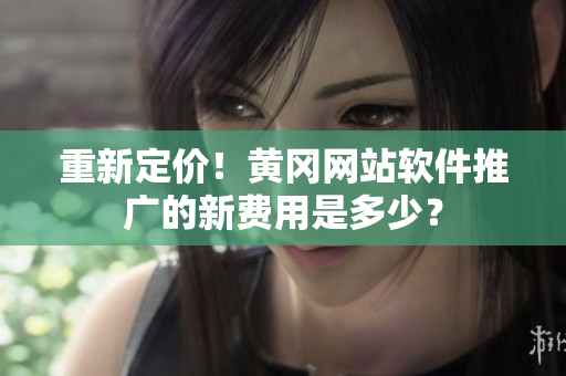 重新定价！黄冈网站软件推广的新费用是多少？