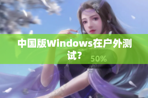 中国版Windows在户外测试？