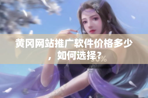 黄冈网站推广软件价格多少，如何选择？