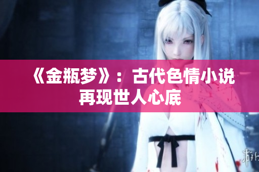 《金瓶梦》：古代色情小说再现世人心底