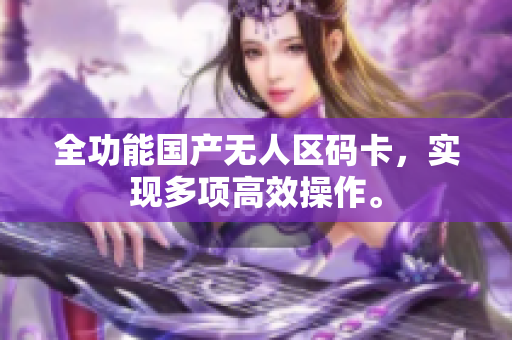 全功能国产无人区码卡，实现多项高效操作。