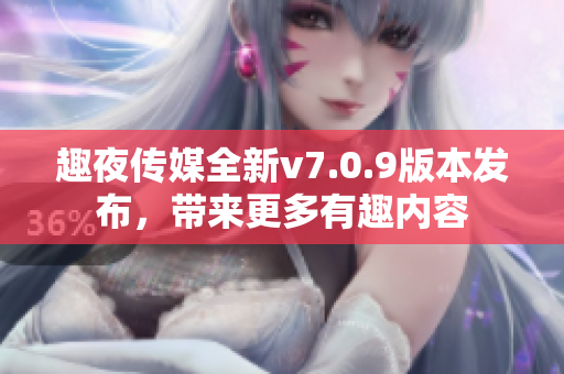 趣夜传媒全新v7.0.9版本发布，带来更多有趣内容