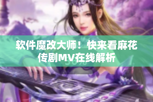软件魔改大师！快来看麻花传剧MV在线解析