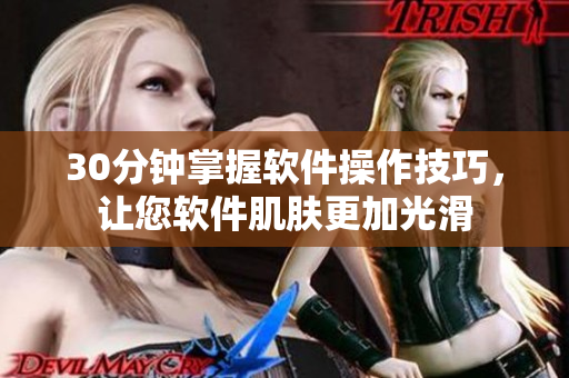 30分钟掌握软件操作技巧，让您软件肌肤更加光滑