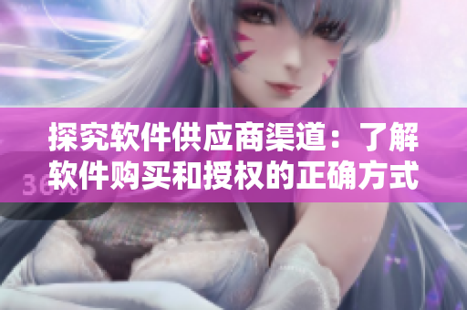 探究软件供应商渠道：了解软件购买和授权的正确方式
