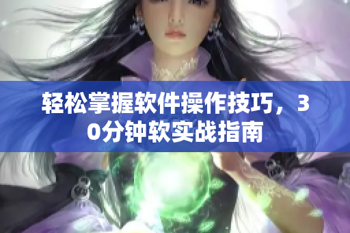轻松掌握软件操作技巧，30分钟软实战指南