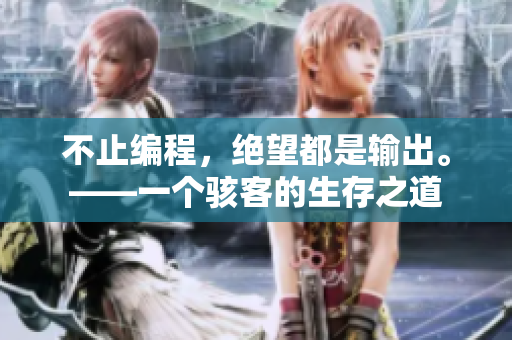 不止编程，绝望都是输出。——一个骇客的生存之道