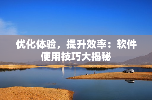 优化体验，提升效率：软件使用技巧大揭秘