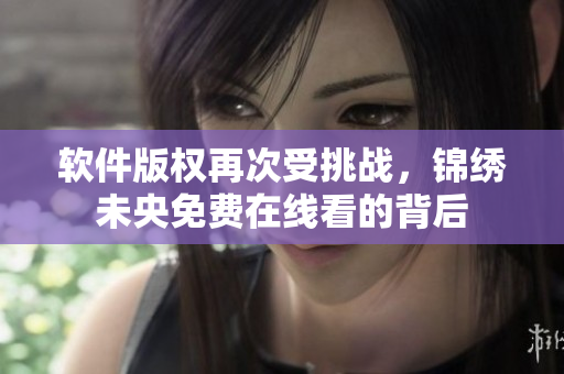 软件版权再次受挑战，锦绣未央免费在线看的背后