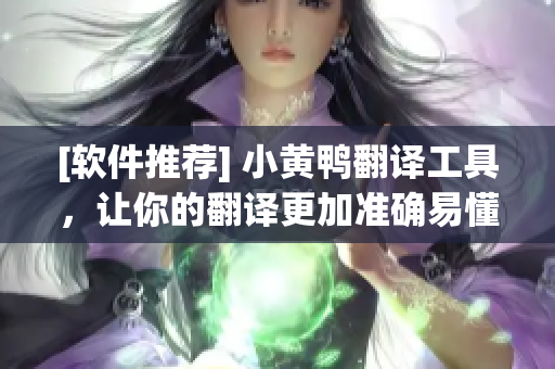 [软件推荐] 小黄鸭翻译工具，让你的翻译更加准确易懂