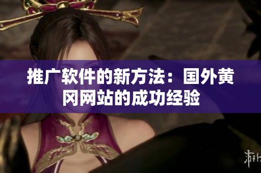 推广软件的新方法：国外黄冈网站的成功经验