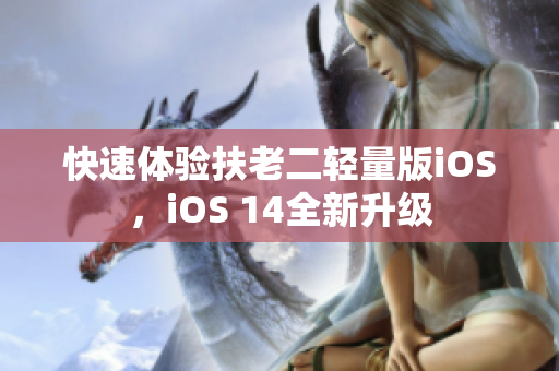 快速体验扶老二轻量版iOS，iOS 14全新升级