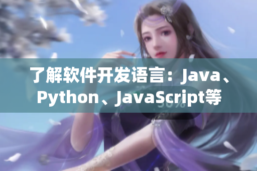 了解软件开发语言：Java、Python、JavaScript等
