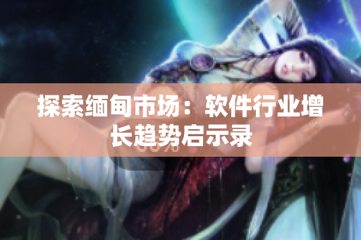 探索缅甸市场：软件行业增长趋势启示录