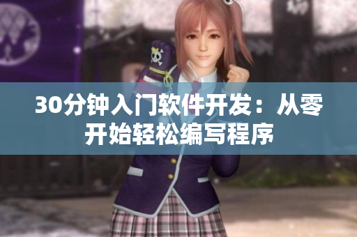 30分钟入门软件开发：从零开始轻松编写程序
