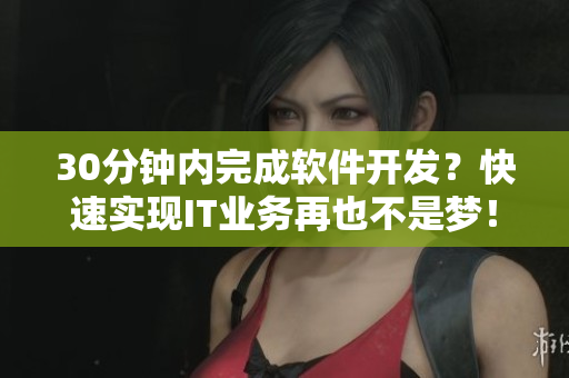 30分钟内完成软件开发？快速实现IT业务再也不是梦！