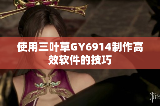 使用三叶草GY6914制作高效软件的技巧