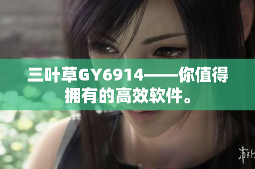 三叶草GY6914——你值得拥有的高效软件。