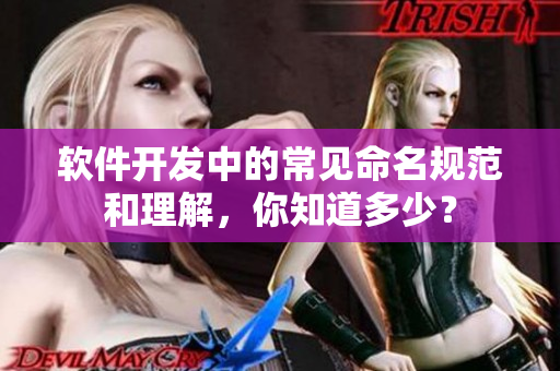 软件开发中的常见命名规范和理解，你知道多少？