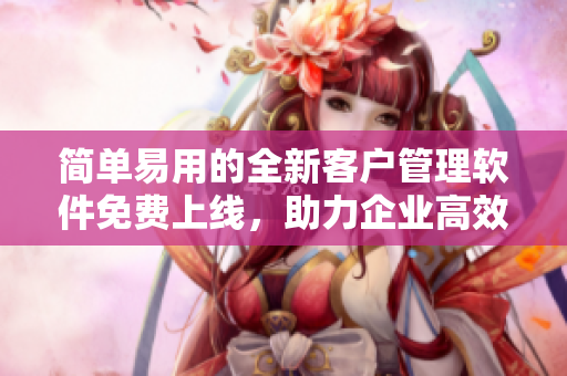 简单易用的全新客户管理软件免费上线，助力企业高效运营
