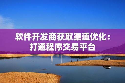 软件开发商获取渠道优化：打通程序交易平台