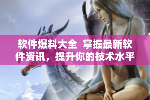 软件爆料大全  掌握最新软件资讯，提升你的技术水平