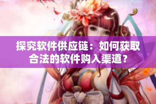 探究软件供应链：如何获取合法的软件购入渠道？