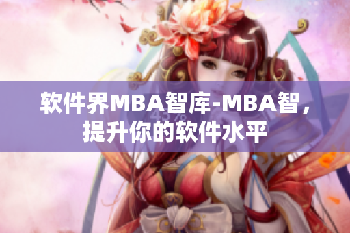 软件界MBA智库-MBA智，提升你的软件水平