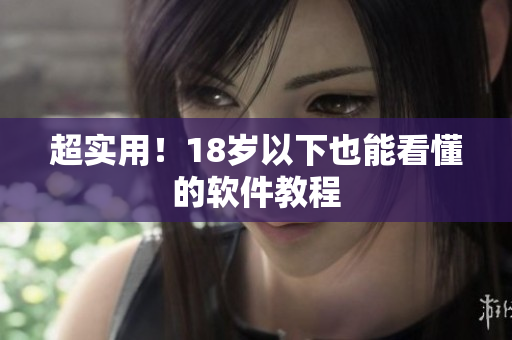 超实用！18岁以下也能看懂的软件教程