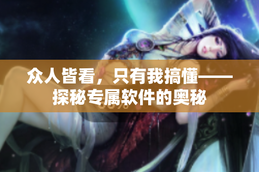 众人皆看，只有我搞懂——探秘专属软件的奥秘