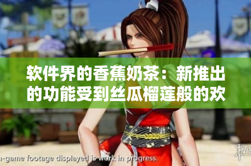 软件界的香蕉奶茶：新推出的功能受到丝瓜榴莲般的欢迎