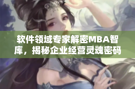 软件领域专家解密MBA智库，揭秘企业经营灵魂密码