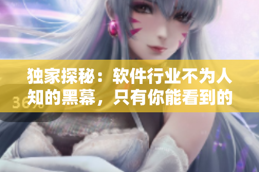 独家探秘：软件行业不为人知的黑幕，只有你能看到的真相！