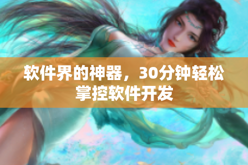 软件界的神器，30分钟轻松掌控软件开发